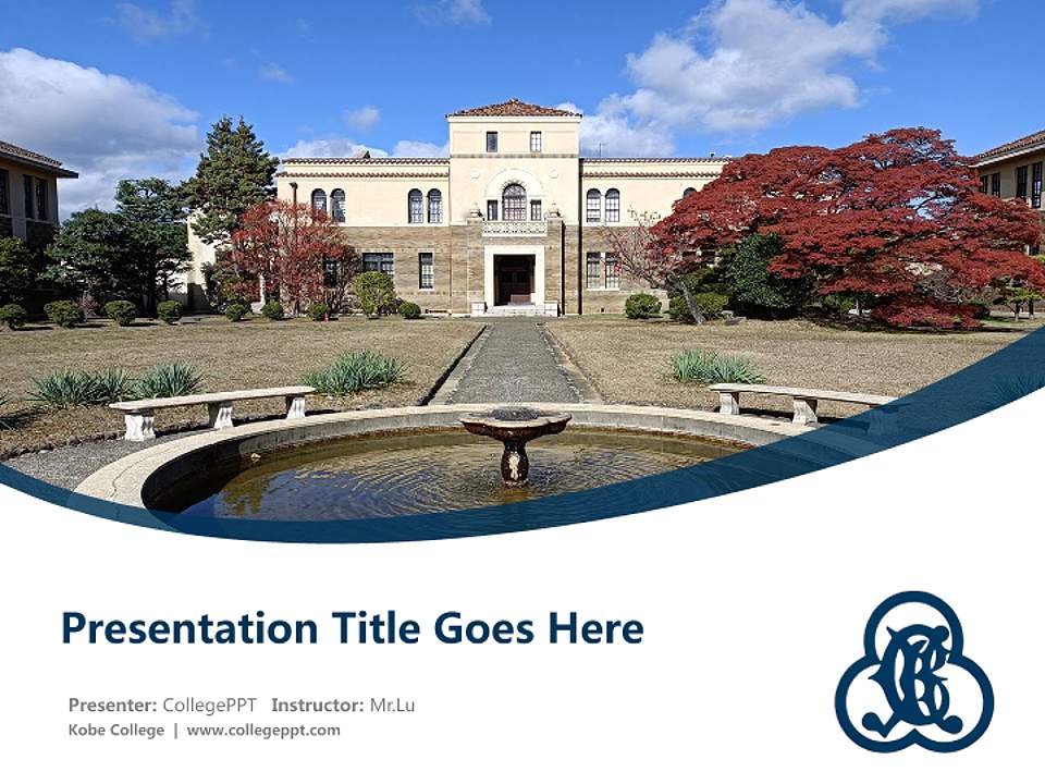 Kobe College Course/Courseware Creation PPT Template4:3 ratio PPT effect preview image5