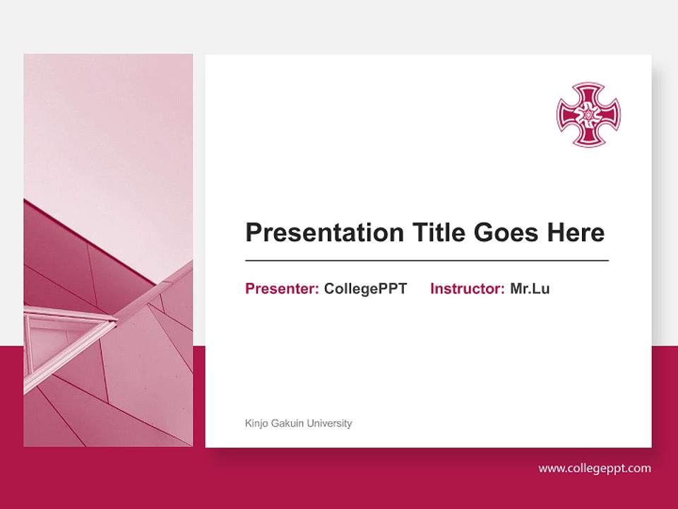 Kinjo Gakuin University General Purpose PPT Template4:3 ratio PPT effect preview image6