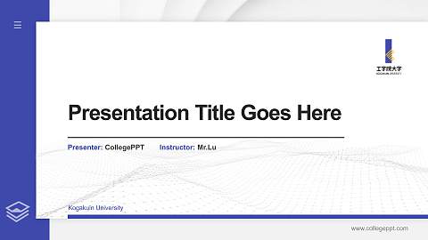Kogakuin University Thesis Proposal/Graduation Defense PPT Template
