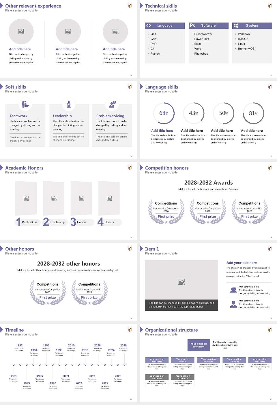 Kitasato University Resume PPT Template16:9 ratio PPT effect preview image3