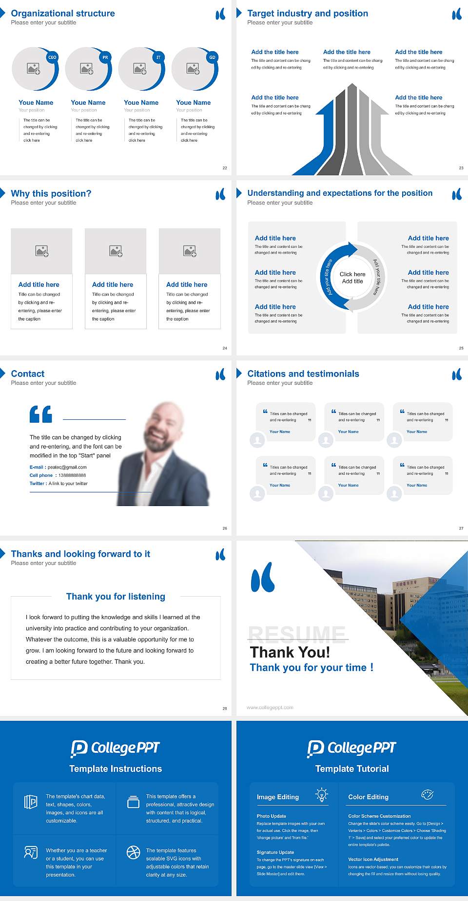 Kawasaki Medical School Resume PPT Template4:3 ratio PPT effect preview image4