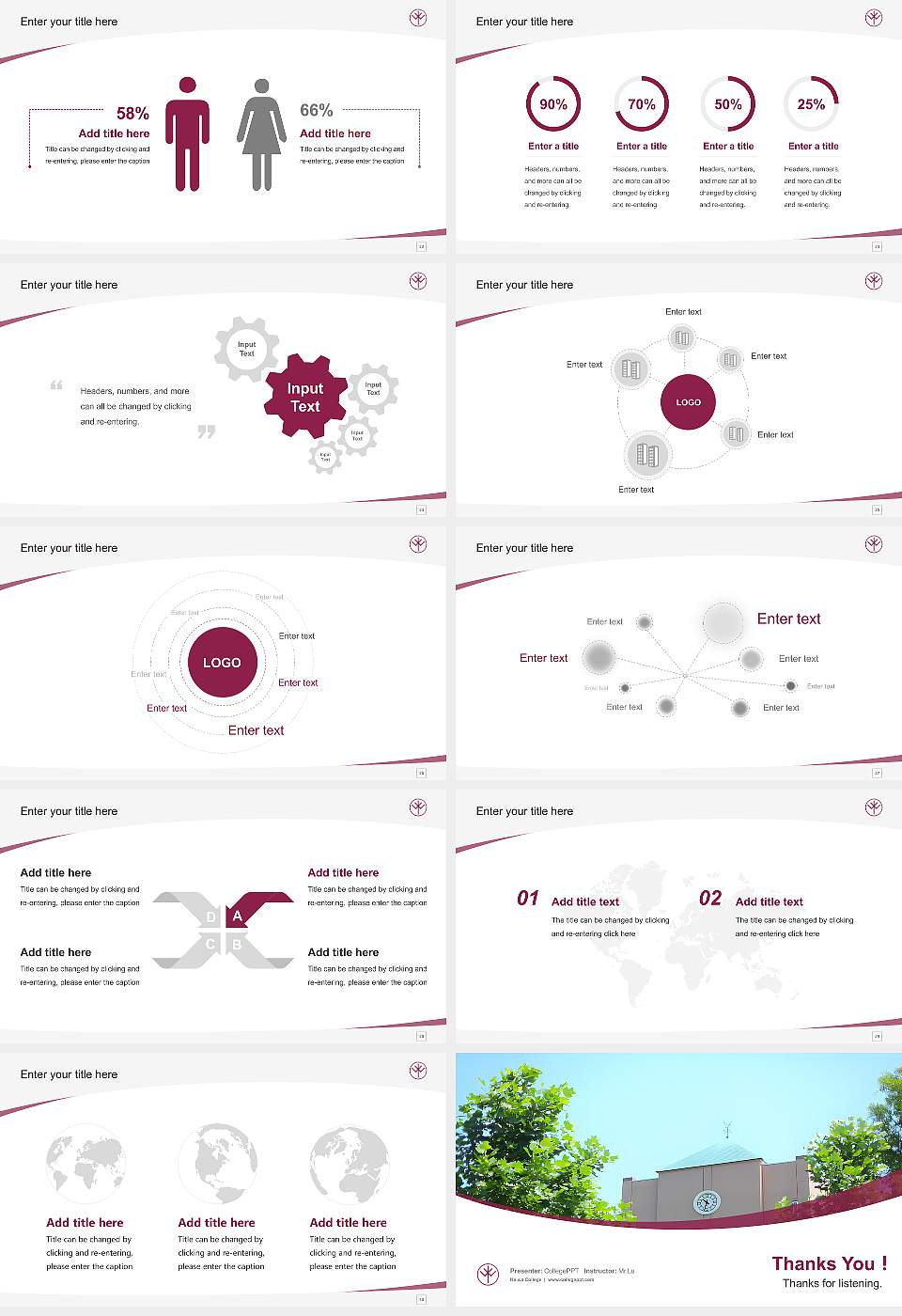 Keiwa College Course/Courseware Creation PPT Template16:9 ratio PPT effect preview image4