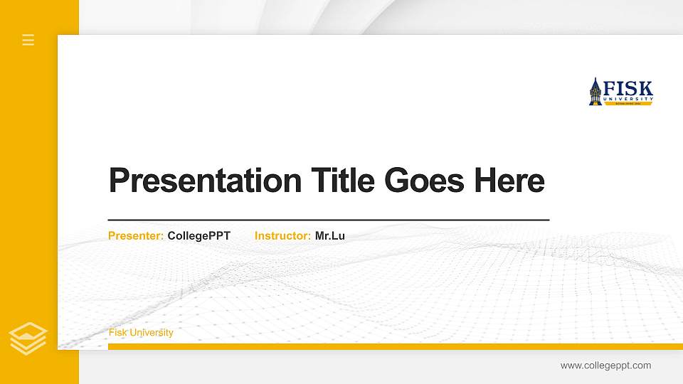 Fisk University Thesis Proposal/Graduation Defense PPT Template16:9 ratio PPT effect preview image