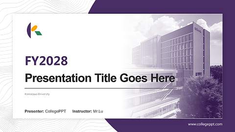 Komazawa University Academic Presentation/Research Findings Report PPT Template
