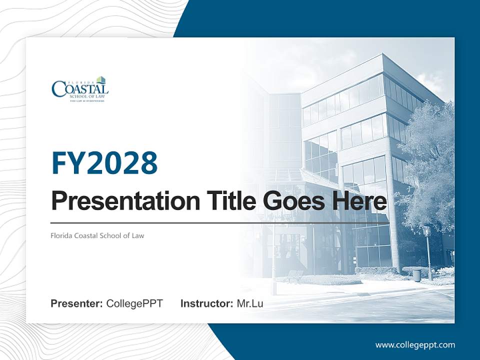 Florida Coastal School of Law Academic Presentation/Research Findings Report PPT Template4:3 ratio PPT effect preview image5