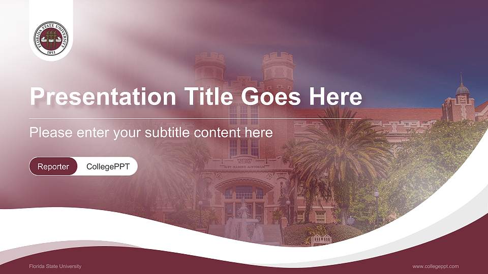 Florida State University Lecture Sharing and Networking Event PPT Template16:9 ratio PPT effect preview image