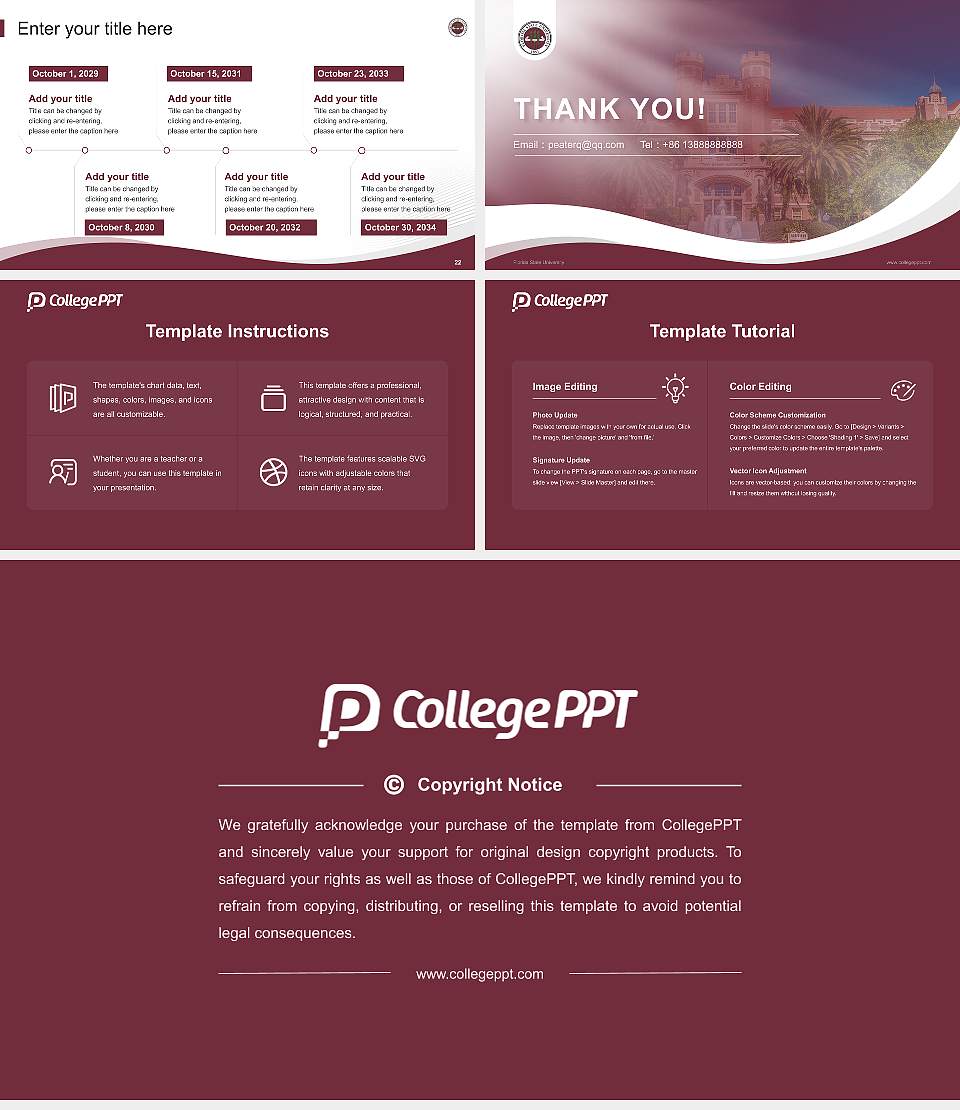 Florida State University Lecture Sharing and Networking Event PPT Template16:9 ratio PPT effect preview image4