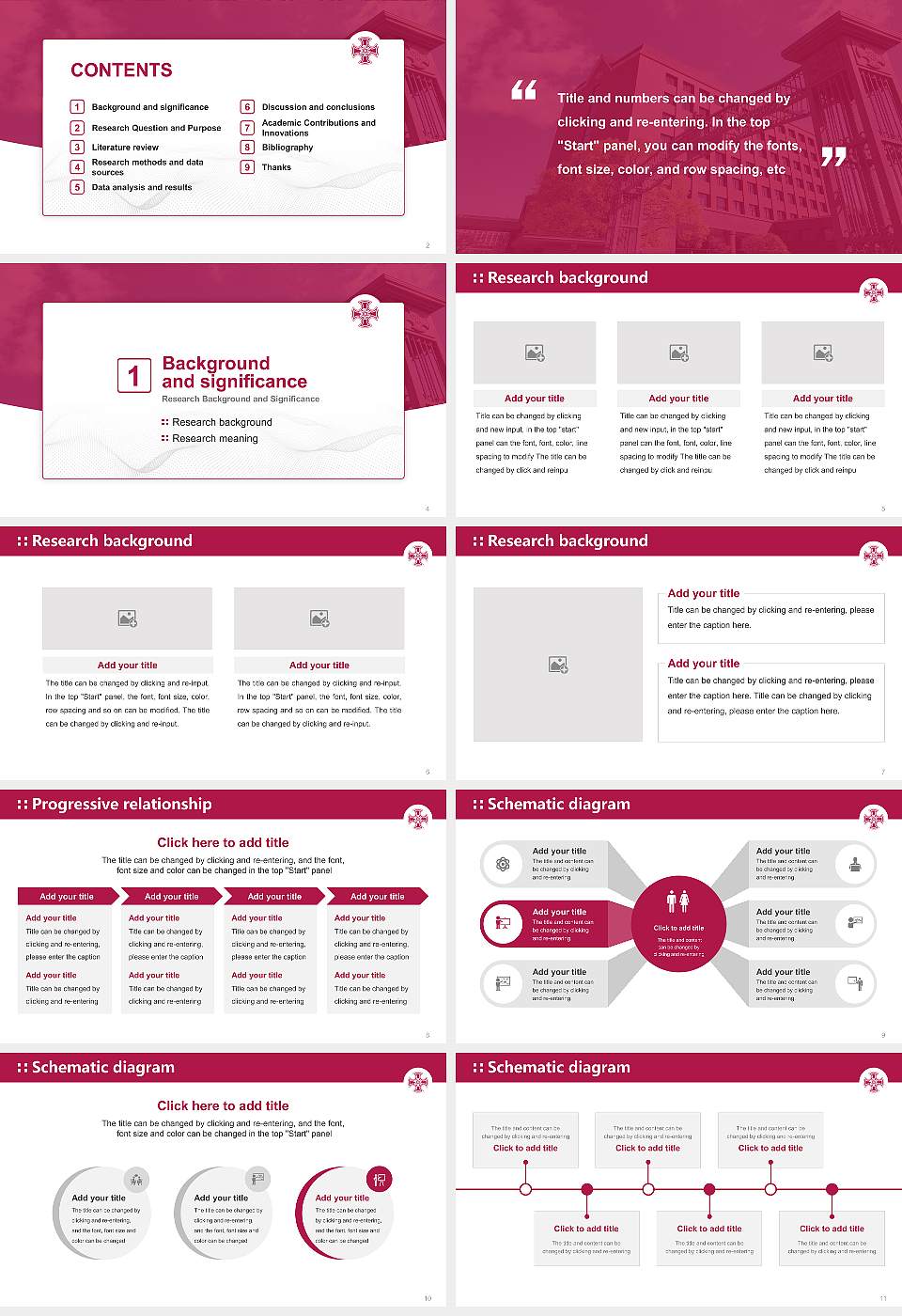 Kinjo Gakuin University Graduation Thesis Defense PPT Template16:9 ratio PPT effect preview image2