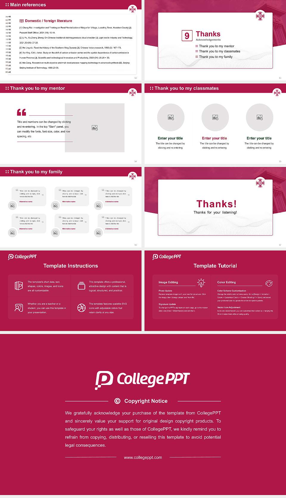 Kinjo Gakuin University Graduation Thesis Defense PPT Template16:9 ratio PPT effect preview image7