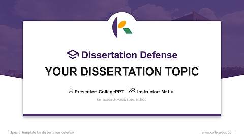 Komazawa University Graduation Thesis Defense PPT Template