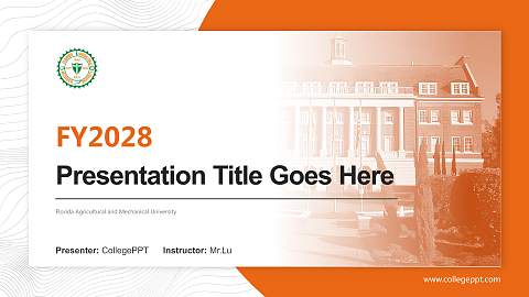 Florida Agricultural and Mechanical University Academic Presentation/Research Findings Report PPT Template