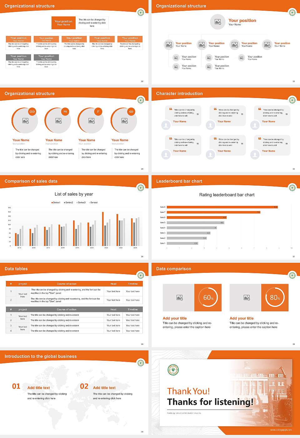 Florida Agricultural and Mechanical University Academic Presentation/Research Findings Report PPT Template16:9 ratio PPT effect preview image4