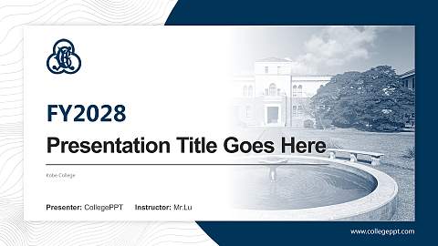 Kobe College Academic Presentation/Research Findings Report PPT Template