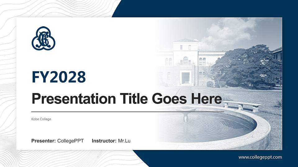 Kobe College Academic Presentation/Research Findings Report PPT Template16:9 ratio PPT effect preview image