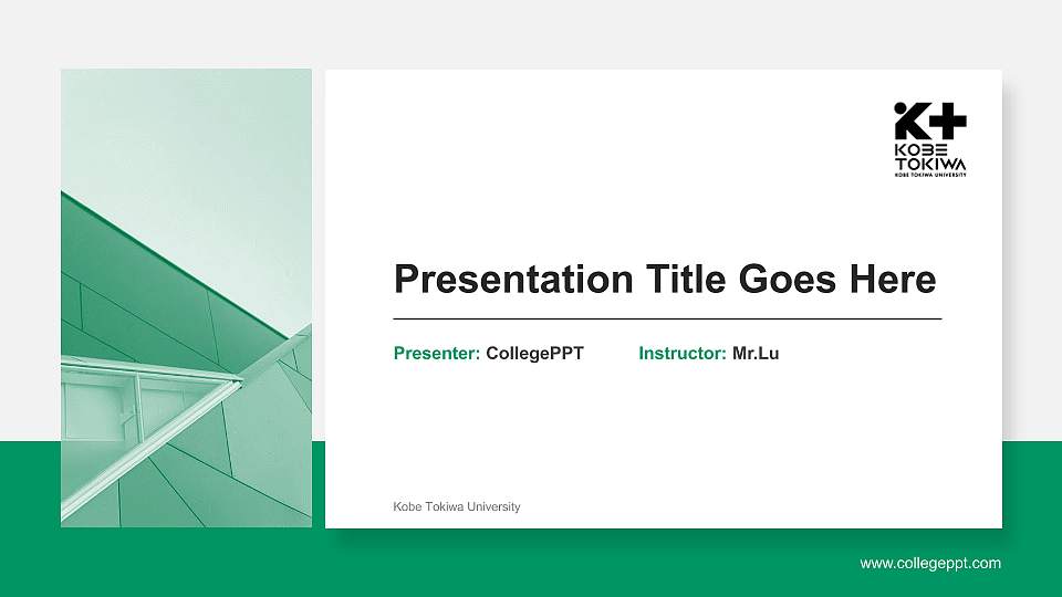 Kobe Tokiwa University General Purpose PPT Template16:9 ratio PPT effect preview image