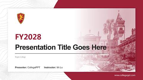 Flagler College Academic Presentation/Research Findings Report PPT Template