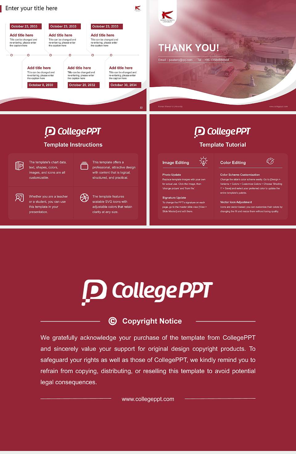 Konan Women’s University Lecture Sharing and Networking Event PPT Template4:3 ratio PPT effect preview image4