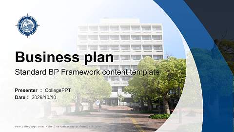 Kobe City University of Foreign Studies Competition/Entrepreneurship Contest PPT Template