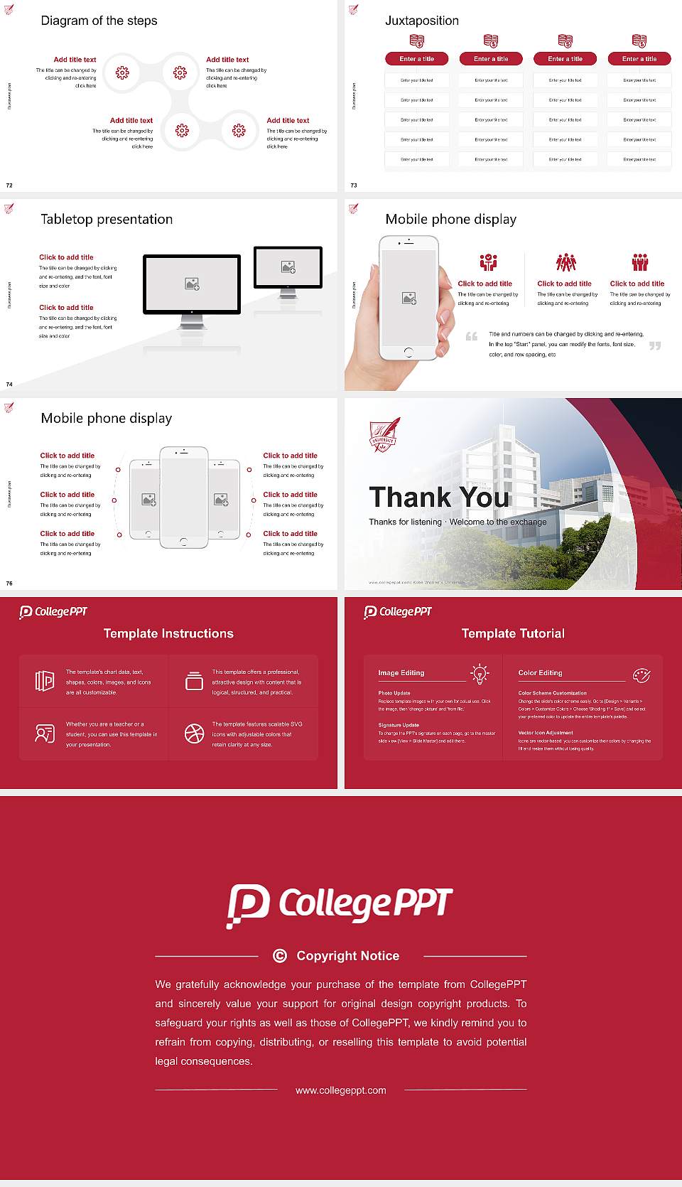 Kobe Women’s University Competition/Entrepreneurship Contest PPT Template16:9 ratio PPT effect preview image9