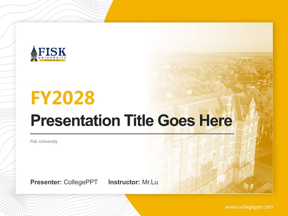 Fisk University Academic Presentation/Research Findings Report PPT Template4:3 ratio PPT effect preview image5