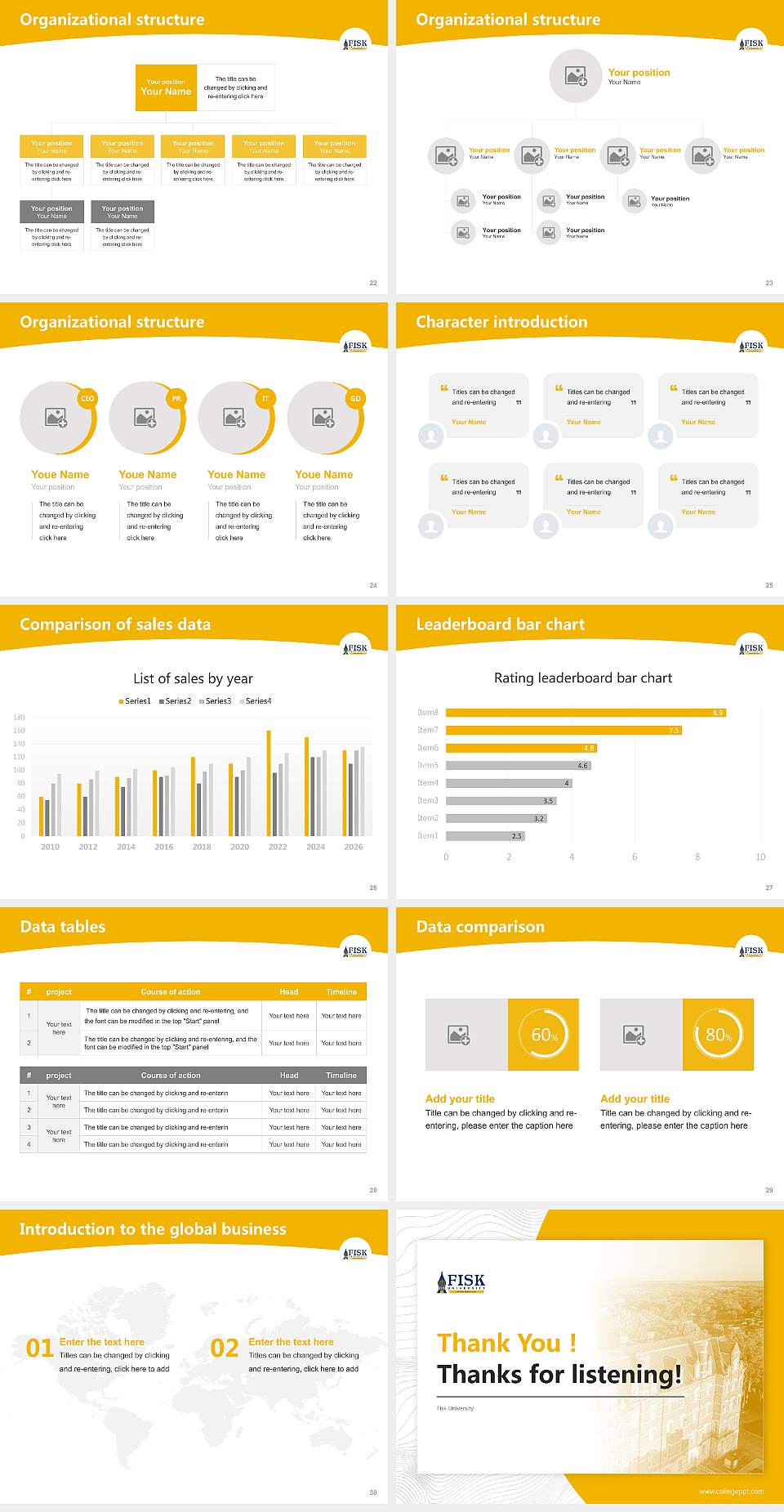 Fisk University Academic Presentation/Research Findings Report PPT Template4:3 ratio PPT effect preview image4