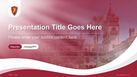 Flagler College Lecture Sharing and Networking Event PPT Template