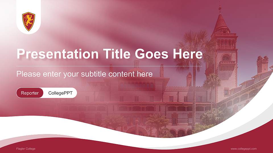 Flagler College Lecture Sharing and Networking Event PPT Template16:9 ratio PPT effect preview image