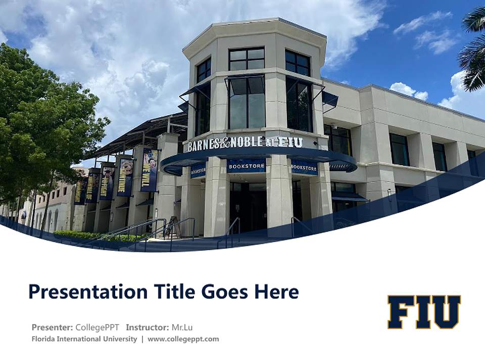 Florida International University Course/Courseware Creation PPT Template4:3 ratio PPT effect preview image5