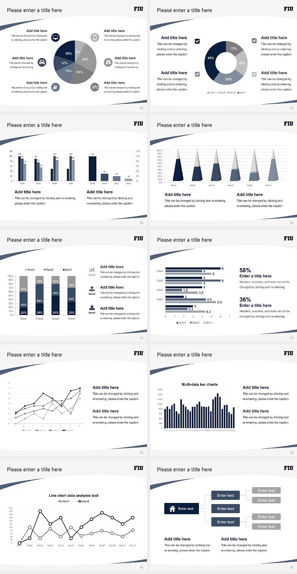 Florida International University Course/Courseware Creation PPT Template4:3 ratio PPT effect preview image3