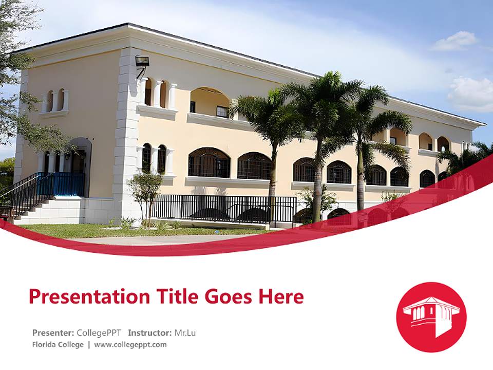 Florida College Course/Courseware Creation PPT Template4:3 ratio PPT effect preview image5
