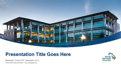 Florida Gulf Coast University Course/Courseware Creation PPT Template