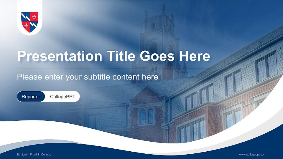 Benjamin Franklin College Lecture Sharing and Networking Event PPT Template16:9 ratio PPT effect preview image1