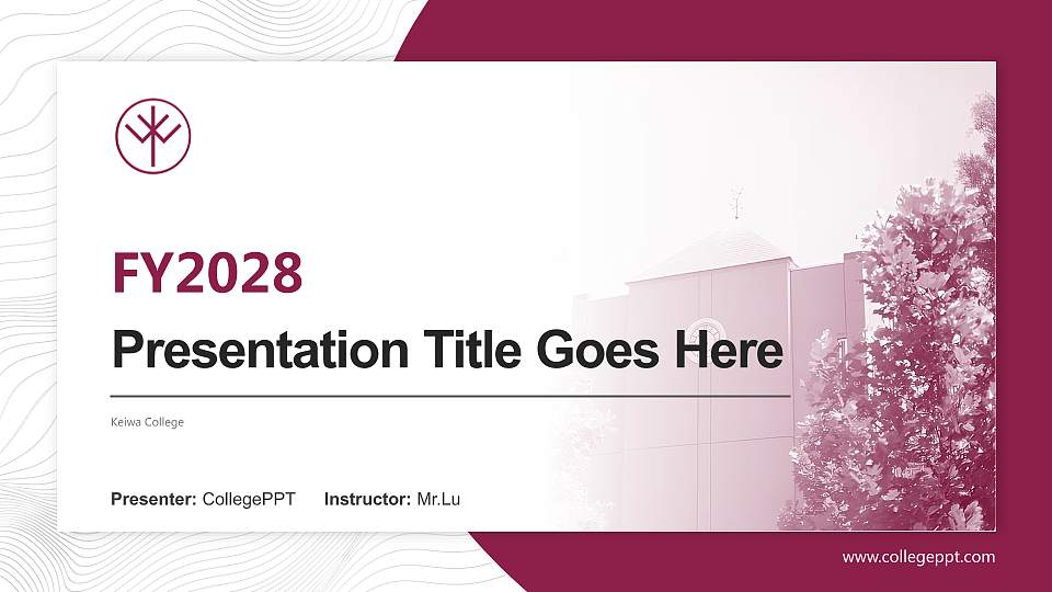 Keiwa College Academic Presentation/Research Findings Report PPT Template16:9 ratio PPT effect preview image