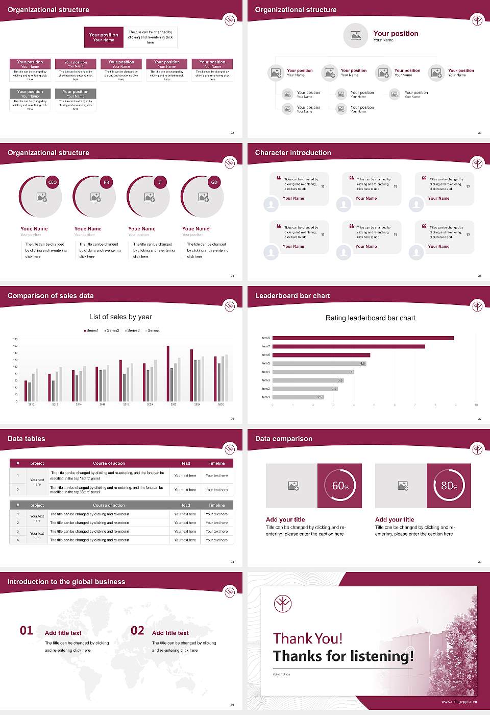 Keiwa College Academic Presentation/Research Findings Report PPT Template16:9 ratio PPT effect preview image4