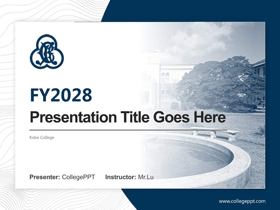 Kobe College Academic Presentation/Research Findings Report PPT Template4:3 ratio PPT effect preview image5