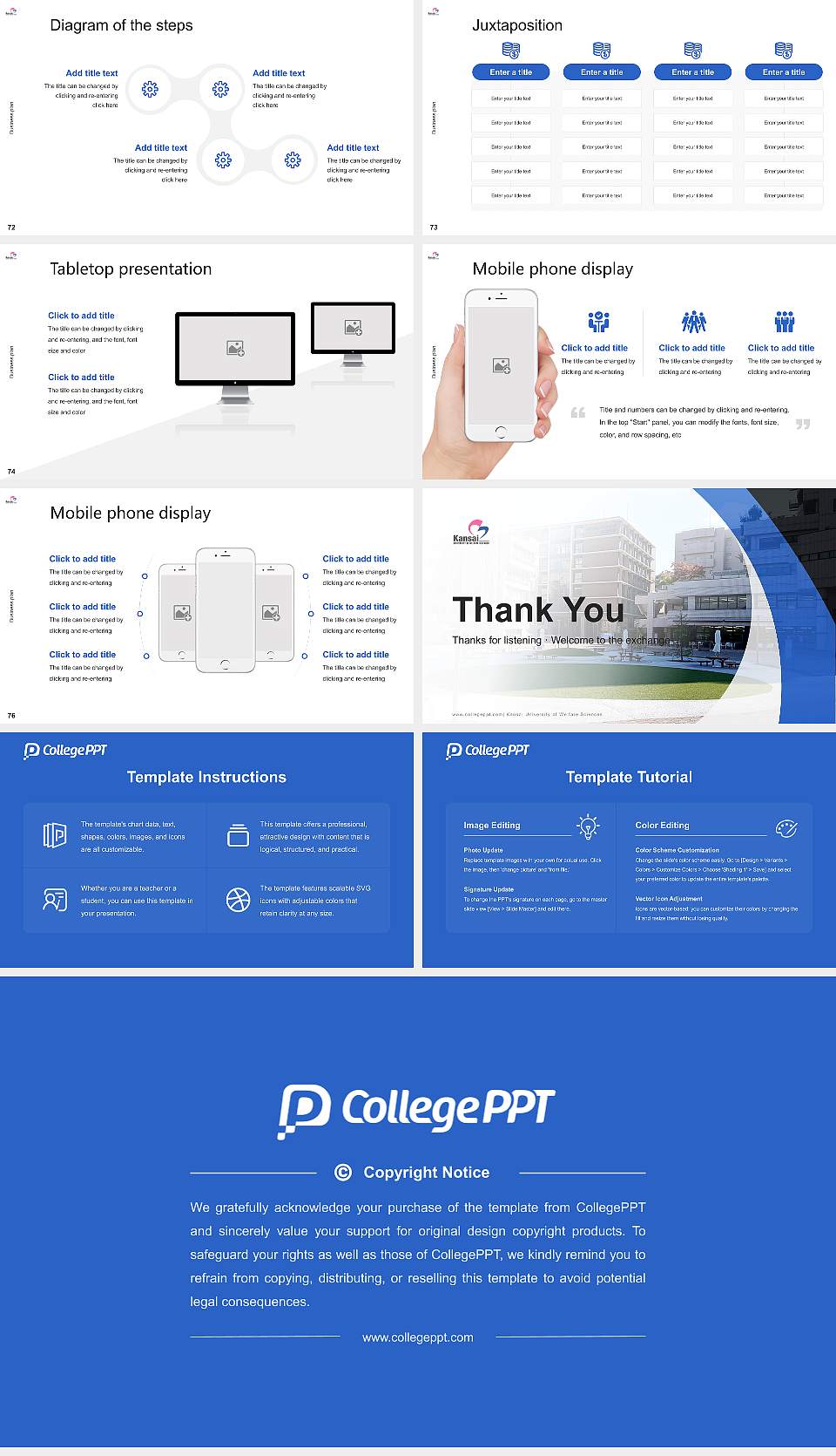 Kansai University of Welfare Sciences Competition/Entrepreneurship Contest PPT Template16:9 ratio PPT effect preview image9