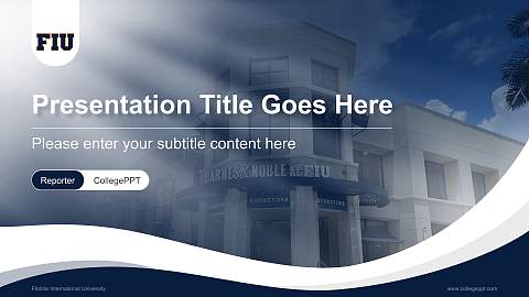 Florida International University Lecture Sharing and Networking Event PPT Template