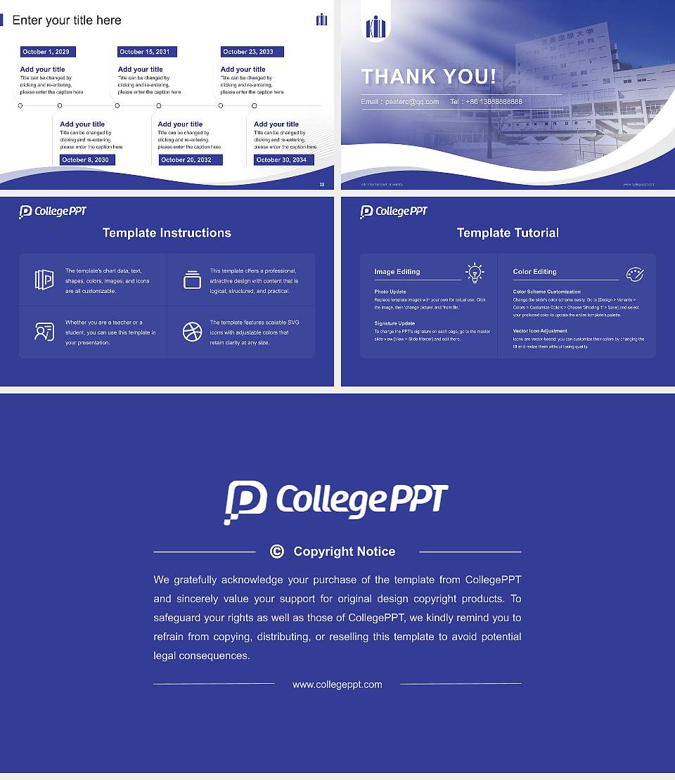 Kibi International University Lecture Sharing and Networking Event PPT Template16:9 ratio PPT effect preview image4