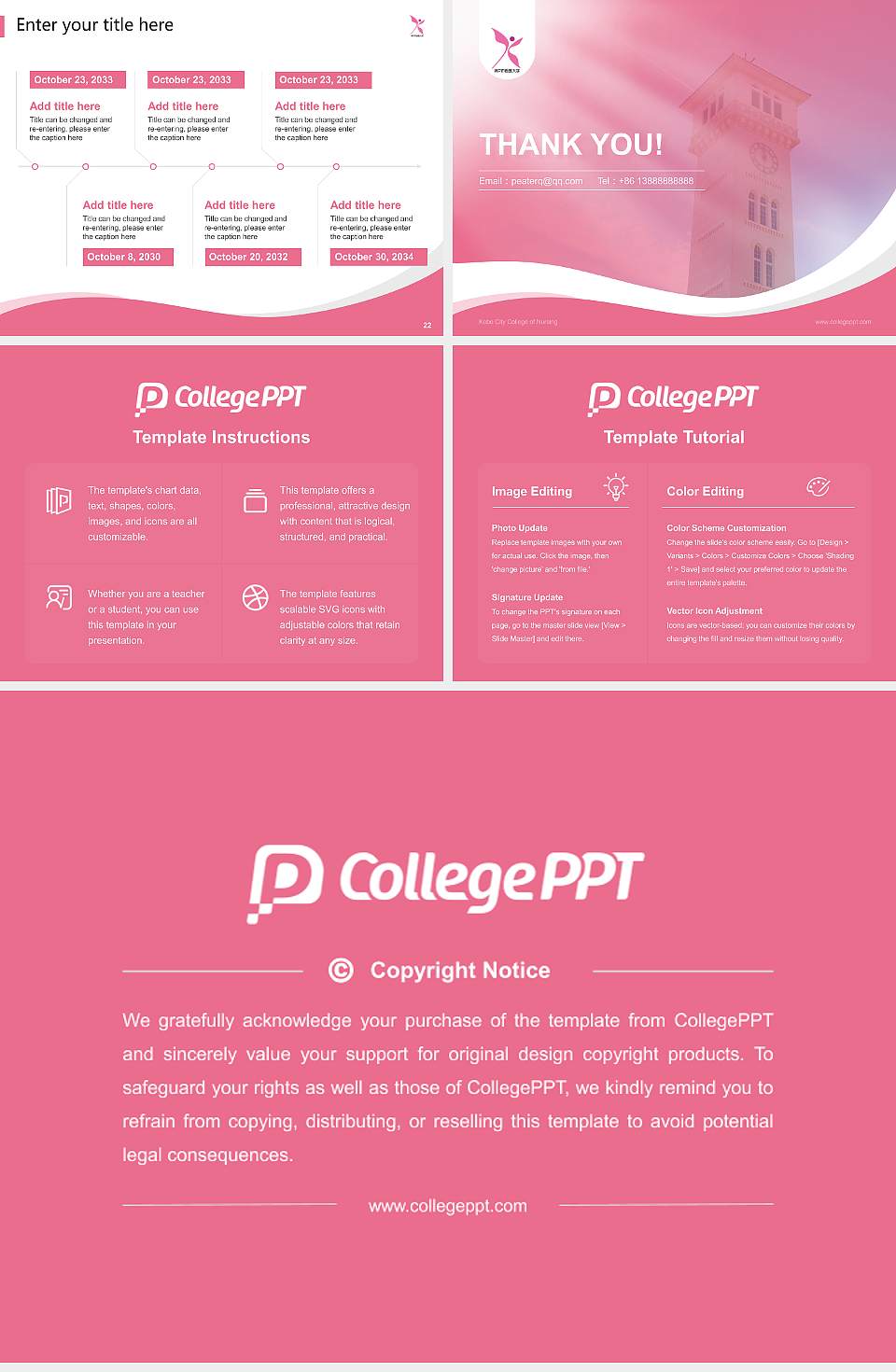 Kobe City College of Nursing Lecture Sharing and Networking Event PPT Template4:3 ratio PPT effect preview image4