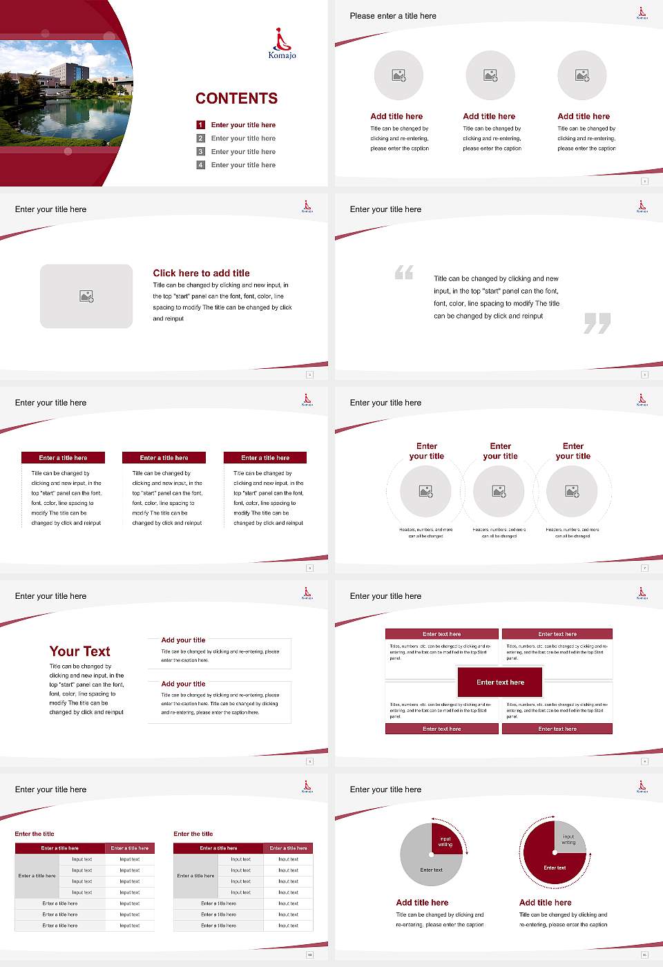 Komazawa Women’s University Course/Courseware Creation PPT Template16:9 ratio PPT effect preview image2