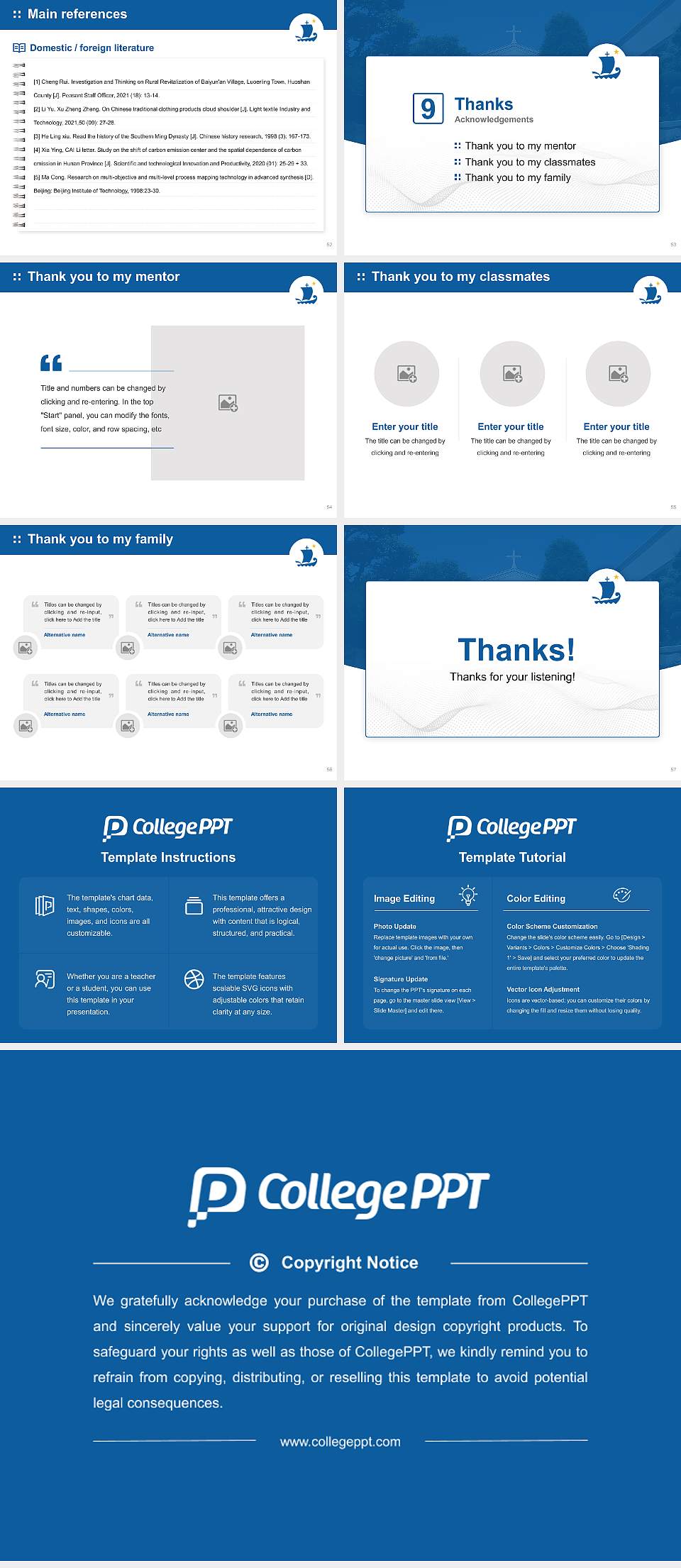 Kobe Kaisei College Graduation Thesis Defense PPT Template4:3 ratio PPT effect preview image7