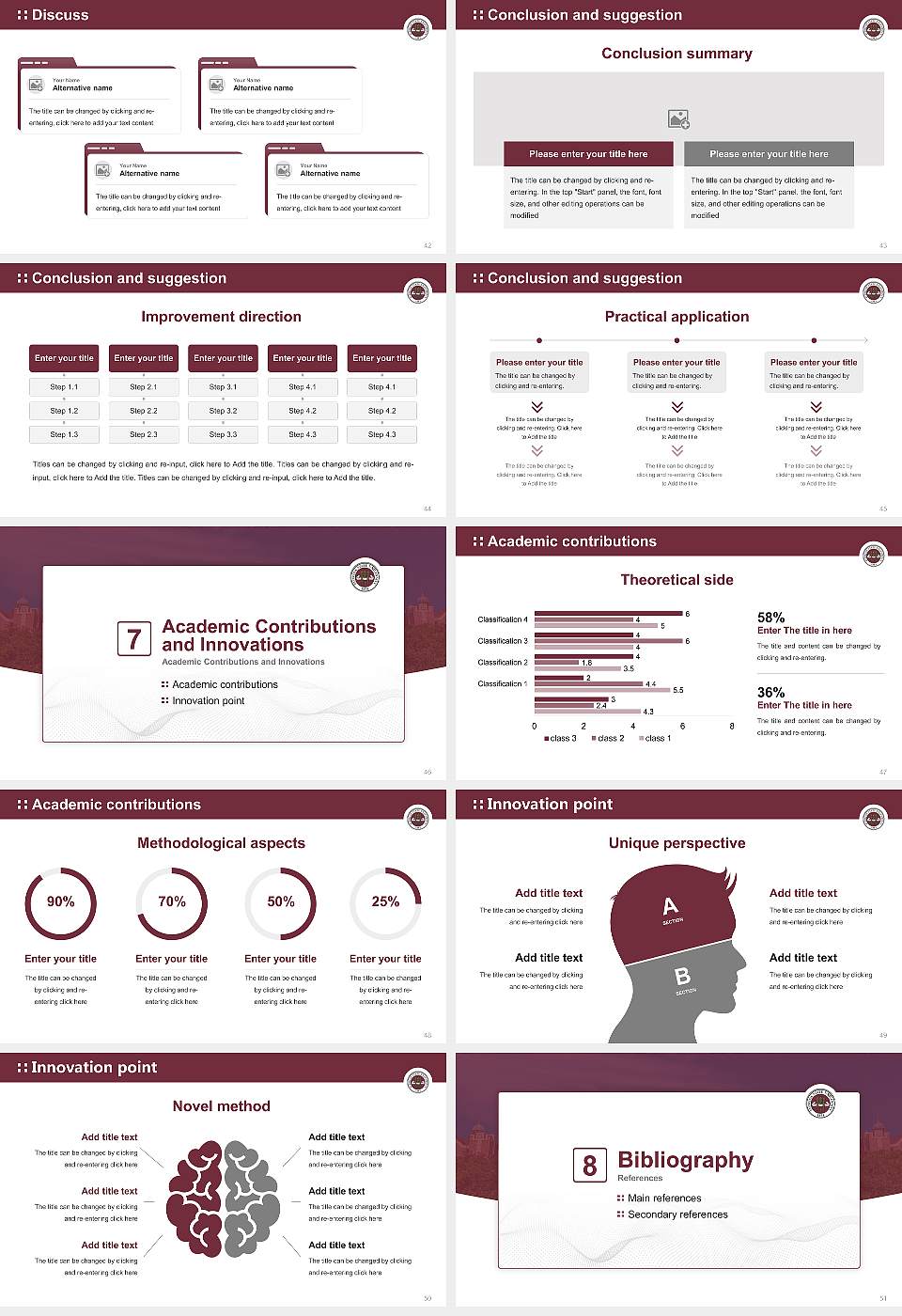 Florida State University Graduation Thesis Defense PPT Template16:9 ratio PPT effect preview image6