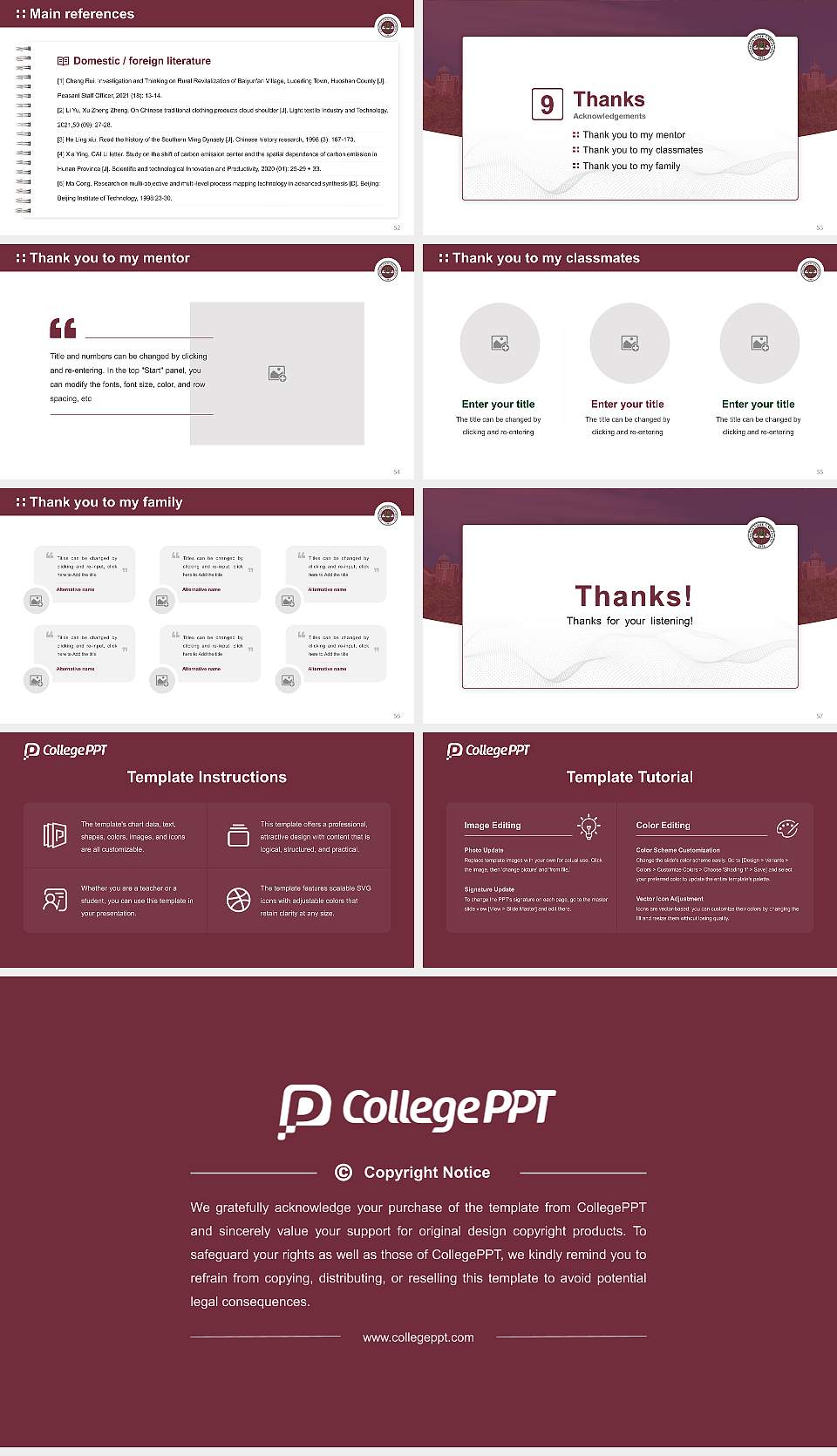 Florida State University Graduation Thesis Defense PPT Template16:9 ratio PPT effect preview image7