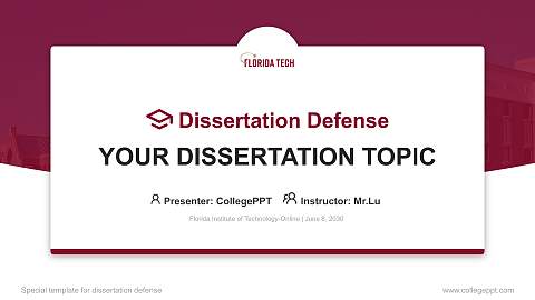 Florida Institute of Technology-Online Graduation Thesis Defense PPT Template