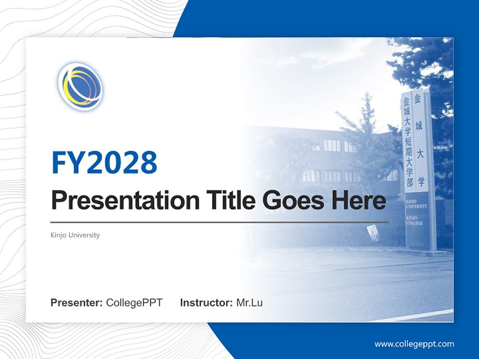 Kinjo University Academic Presentation/Research Findings Report PPT Template4:3 ratio PPT effect preview image5