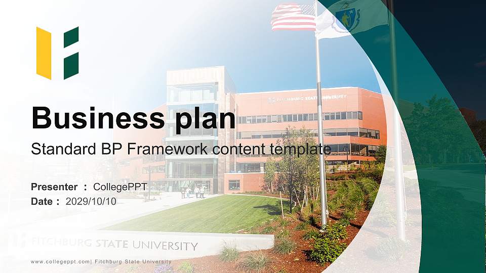 Fitchburg State University Competition/Entrepreneurship Contest PPT Template16:9 ratio PPT effect preview image