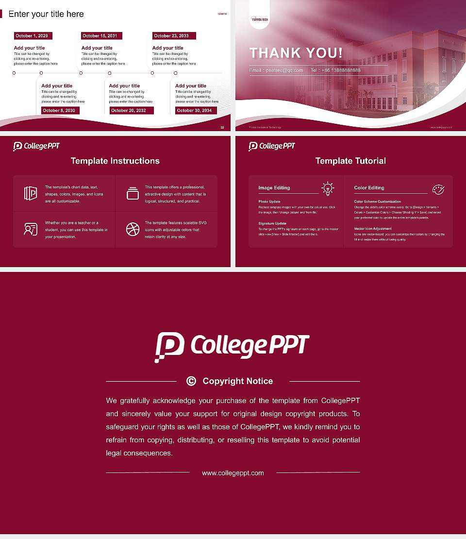 Florida Institute of Technology Lecture Sharing and Networking Event PPT Template16:9 ratio PPT effect preview image4