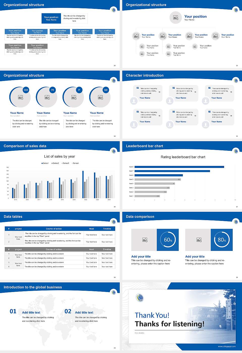 Kinjo University Academic Presentation/Research Findings Report PPT Template16:9 ratio PPT effect preview image4