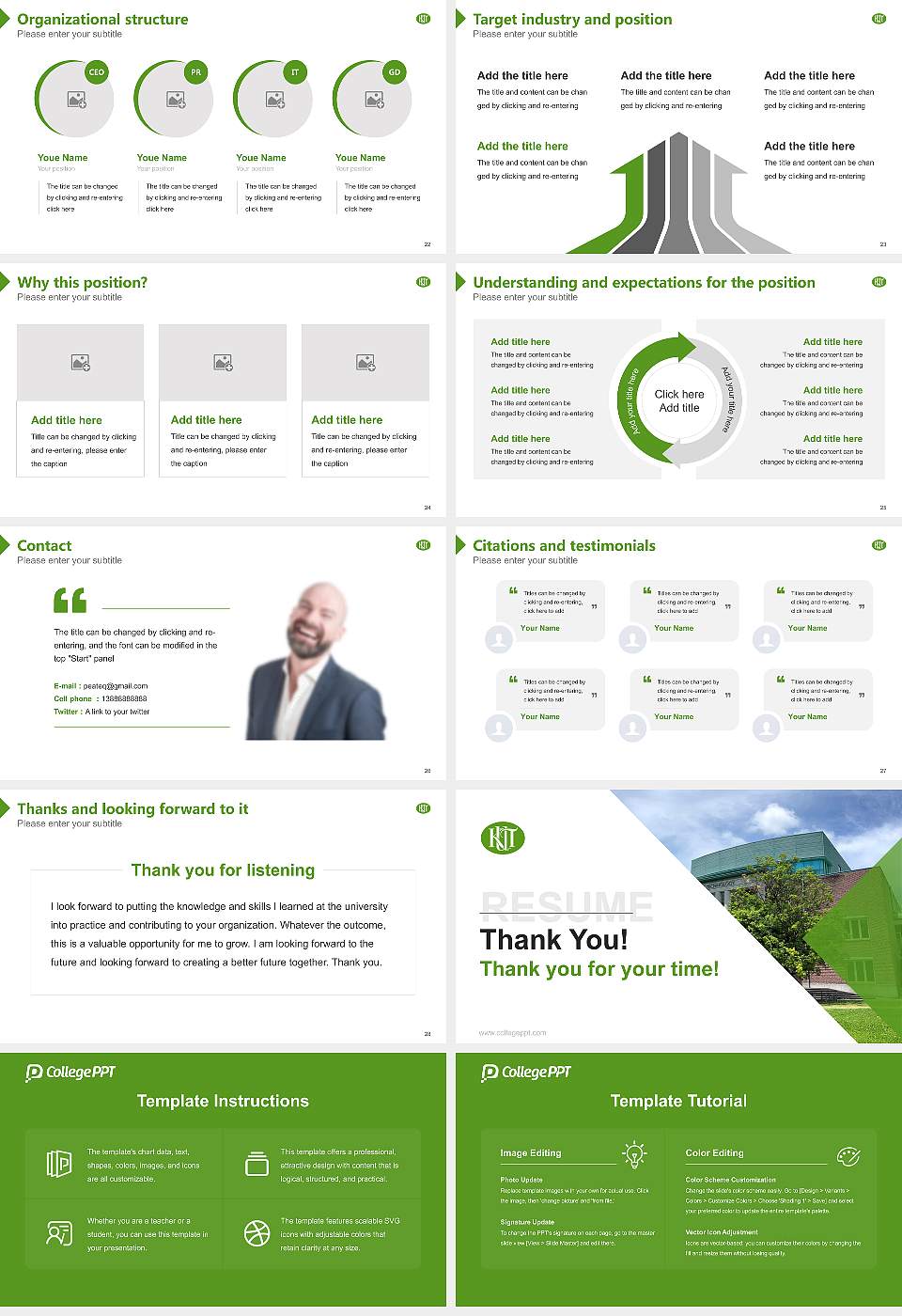 Kochi University of Technology Resume PPT Template16:9 ratio PPT effect preview image4