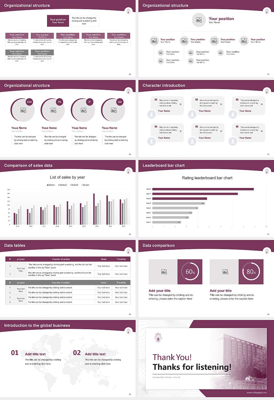 Kawamura Gakuen Woman’s University Academic Presentation/Research Findings Report PPT Template16:9 ratio PPT effect preview image4